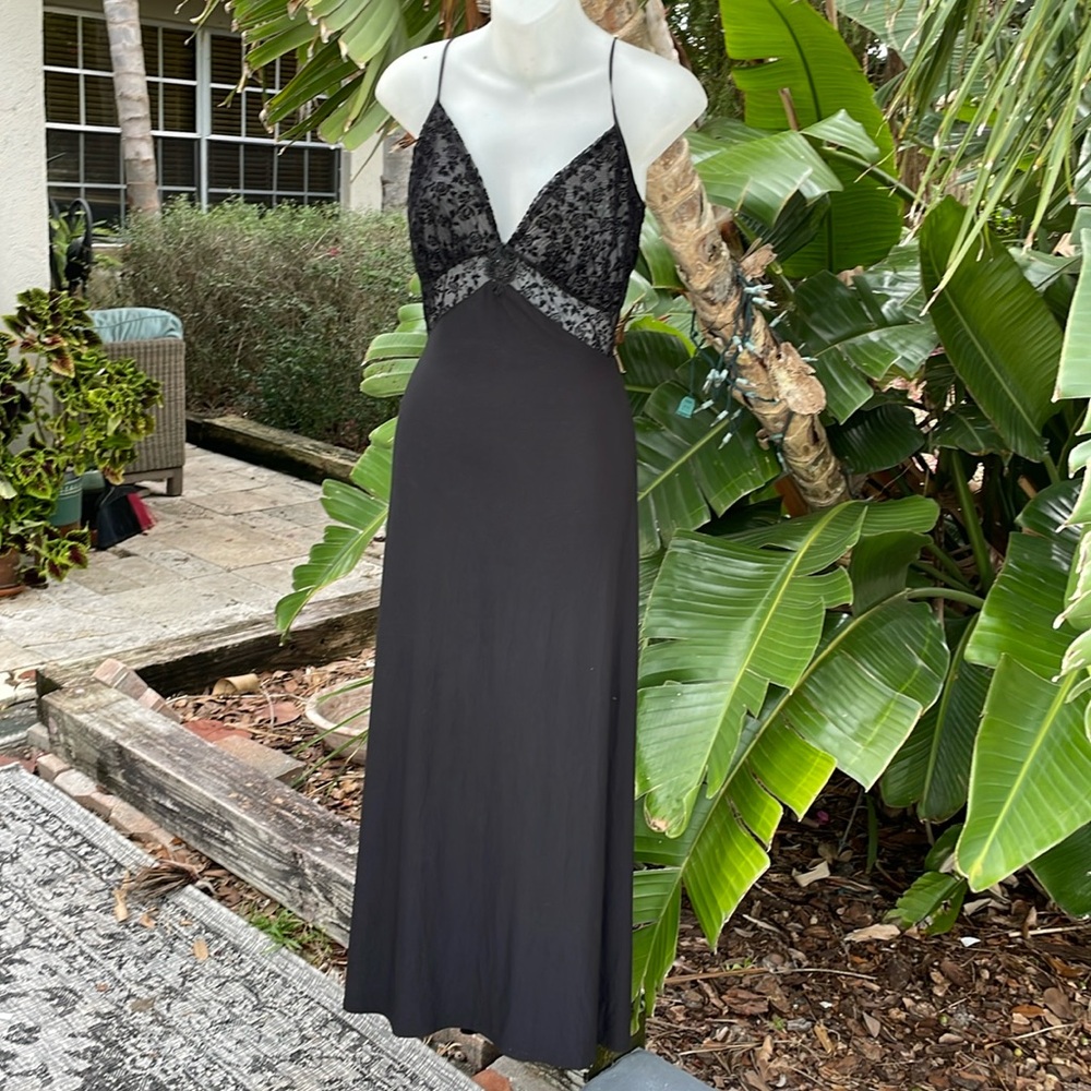 in Bloom by Jonquil tie back Velvet lace burnout, slip dress
